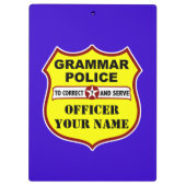 文法警察のカスタマイズ可能なクリップボード クリップボード (裏面)