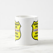 文法警察のカスタマイズ可能なマグ コーヒーマグカップ (中央)