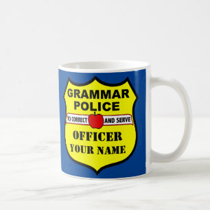 文法警察のカスタマイズ可能な先生マグ コーヒーマグカップ