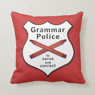 文法警察は記章を付けます クッション