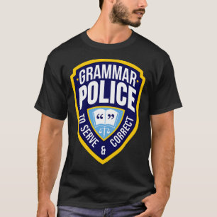 文法警察バッジクラシックTシャツ Tシャツ