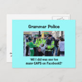 文法警察 – はがき (正面/裏面)