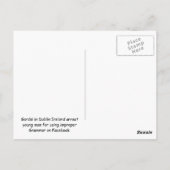 文法警察 – はがき (裏面)