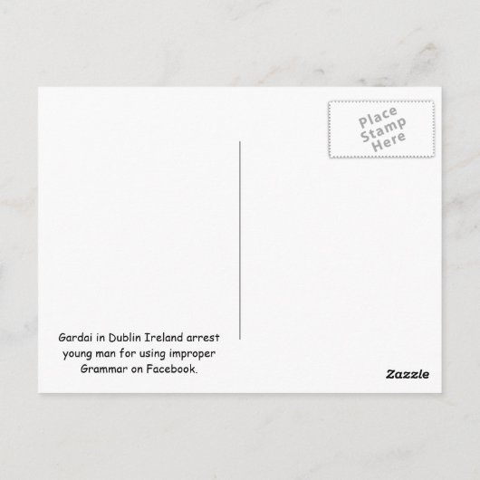 文法警察 – はがき (裏面)