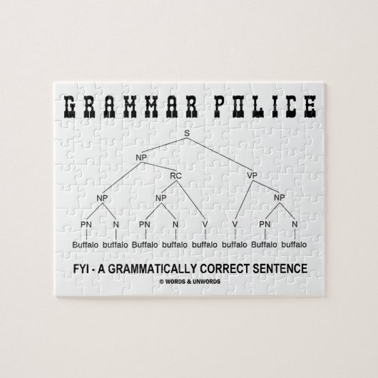 文法警察(バッファロー8回正しい文) ジグソーパズル (横)