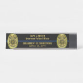 文法警察Correct & Serve Deptバッジ編集可能 デスクネームプレート (正面)