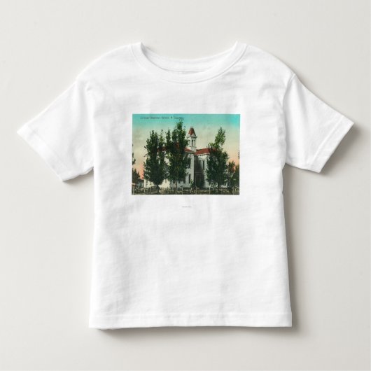 文法SchoolCorning、カリフォルニアの外観 トドラーTシャツ (正面)