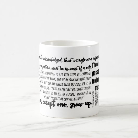 文献のマグのクラシックの最初ライン コーヒーマグカップ (中央)