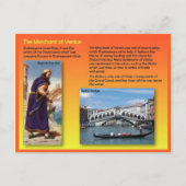 文献、シェークスピア、ベニスの商人 ポストカード (正面)