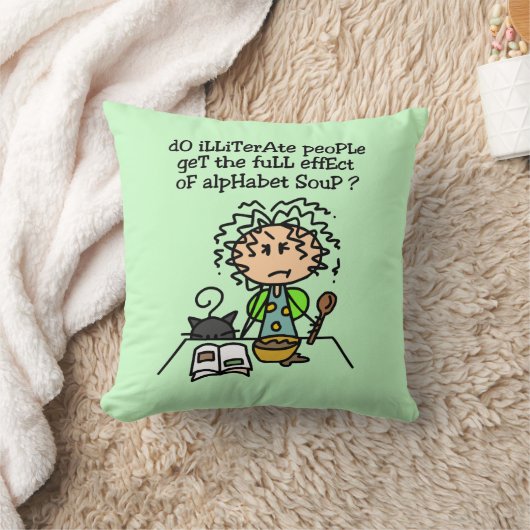 文盲の人々のユーモア クッション (ブランケット)
