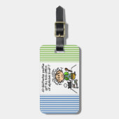 文盲の人々のユーモア ラゲッジタグ (正面縦)