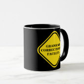 文章校正警告標識の設定 マグカップ (正面右)