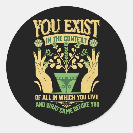 文脈の中に存在するフェミニストのカマラ投票青202 ラウンドシール (正面)