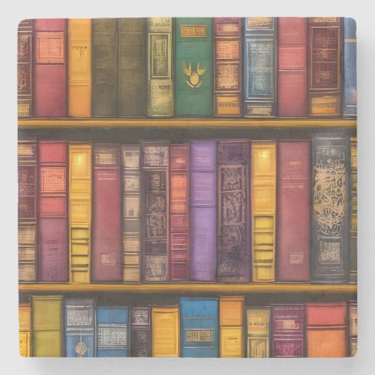 文芸宝物 – クラシック古書 ストーンコースター (正面)