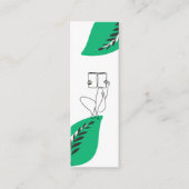 文芸術的書愛好家のカードブックマーク コーリングカード (正面)