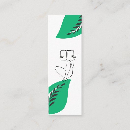 文芸術的書愛好家のカードブックマーク コーリングカード (正面)