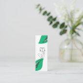 文芸術的書愛好家のカードブックマーク コーリングカード (スタンド正面)