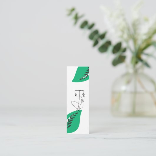 文芸術的書愛好家のカードブックマーク コーリングカード (スタンド正面)