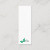 文芸術的書愛好家のカードブックマーク コーリングカード (裏面)