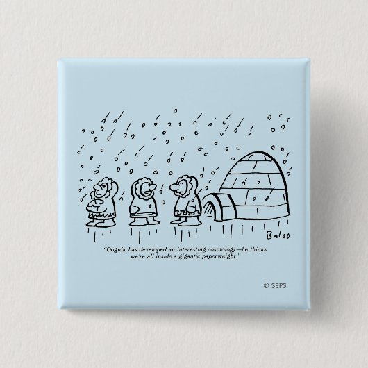 文鎮 缶バッジ (正面)