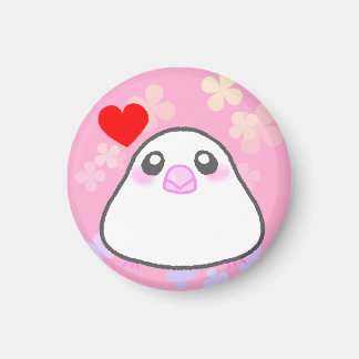 文鳥ぴょんちゃんLOVEマグネット マグネット