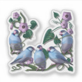 文鳥 シール (正面)