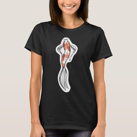 斑のある鯉の魚 Tシャツ (正面)