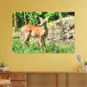 斑付き子鹿 キャンバスプリント (インサイチュ (リビング))