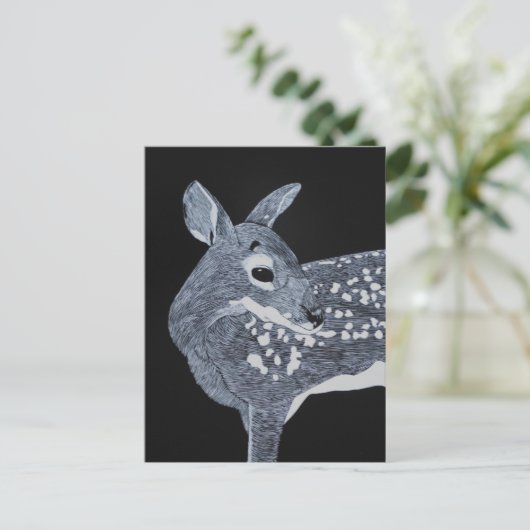 斑付き子鹿 ポストカード (スタンド正面)