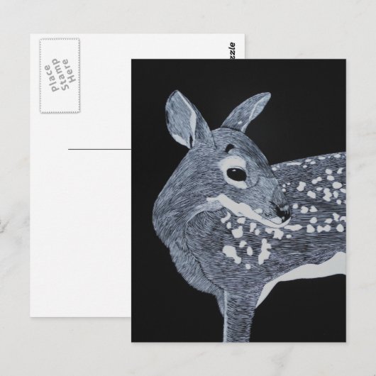 斑付き子鹿 ポストカード (正面/裏面)
