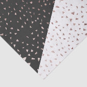 斑入りのばら色の金ゴールドは幾何学的な白黒ではげます 薄葉紙 (詳細)