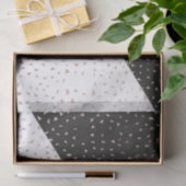 斑入りのばら色の金ゴールドは幾何学的な白黒ではげます 薄葉紙 (ギフト)