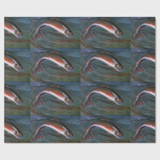 斑入りのカワマス ラッピングペーパー (フラット)