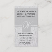 斑入りの挨りだらけの麻布Antiqued老化させた最初の名前 名刺 (正面)