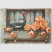 斑入りオレンジポ鮮やかピーのデコペ 薄葉紙 (正面)