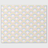 斑入りカラフルレインボーパターン ラッピングペーパー (フラット)