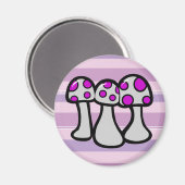 斑入りキノコ マグネット (正面/裏面)