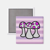 斑入りキノコ マグネット (正面/裏面)