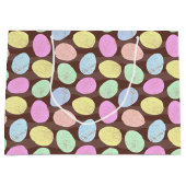 斑入りキャンディイースターエッグパターン ラージペーパーバッグ (正面)