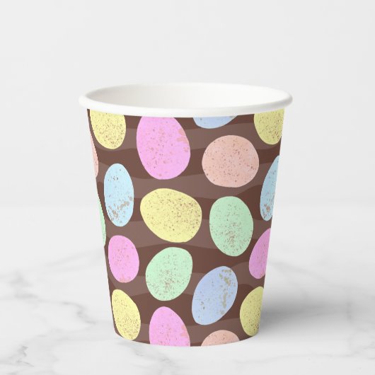 斑入りキャンディイースターエッグパターン 紙コップ (正面)