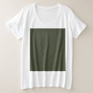 斑入りコケ緑ミニマリストティー – カスタマイズ可能 プラスサイズTシャツ