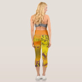 斑入りサンセットオレンジヒョウ柄 カプリレギンス (裏面)