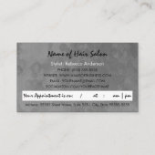 斑入りシルバーヘアスタイリストアポイントメントアラーム 予約カード (裏面)