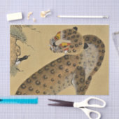 斑入りタイガーミナワとマグパイ 薄葉紙 (クラフト)