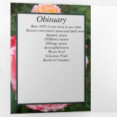 斑入りピンクイエローローズフローラ写真 三つ折り案内状 (内部最初)