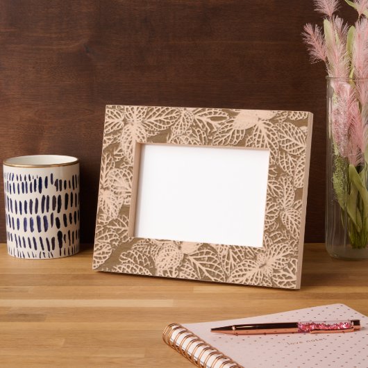 斑入りフィト離れニア植物学 レーザー彫刻フレーム (左)