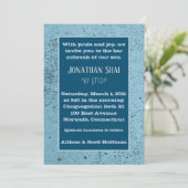 斑入りブルー招待状 招待状 (スタンド正面)