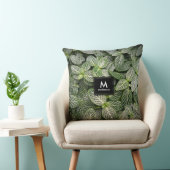 斑入りモザイク葉植物 クッション (椅子)