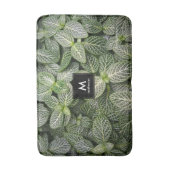斑入りモザイク葉植物 バスマット (正面縦)