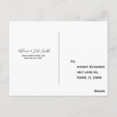 斑入りモンステラ ピンクとグリーンの鉢植え植物 ポストカード (裏面)